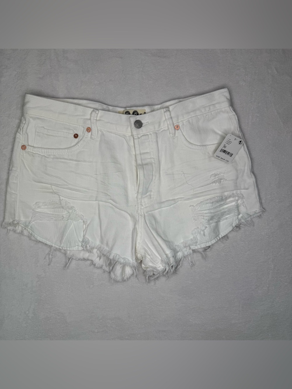 We the Free White jeans Shorts Women’s Size 30 Distressed NWT
